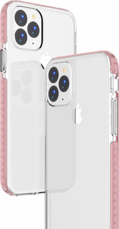 Hoesje Geschikt voor iPhone 11 Pro Anti Shock Hoesje - Rosegoud & Transparant
