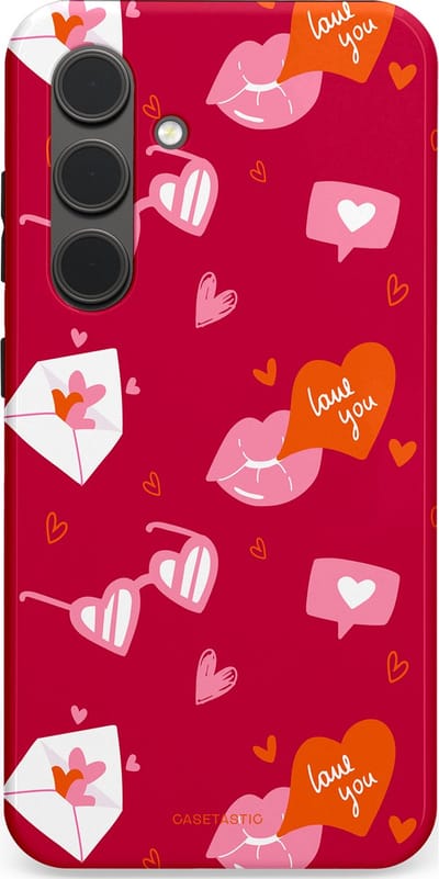 Casetastic Hoesje Geschikt voor Samsung S24 - Stijlvolle Beschermende Duo-layer Case - Liefdesbrief