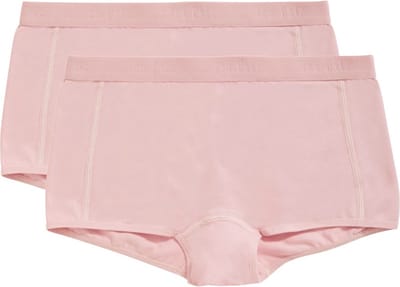 Ten Cate Basics organic cotton stretch shorts ash pink 2-pack voor Meisjes | Maat 110/116