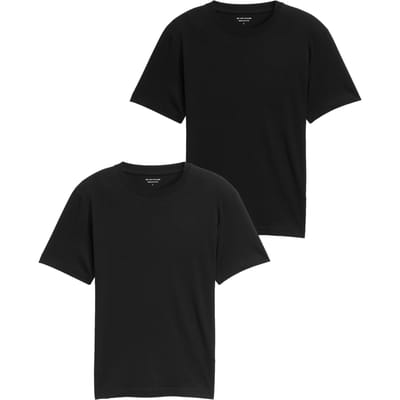 Tom Tailor - Katoenen T-shirts in een set van 2 - Maat M - Black