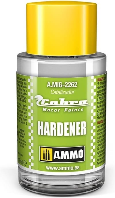 AMMO by Mig Jimenez Hobbyverf Enamel verf - MIG 2262 Cobra Motor Paints - Hardener for Clear Lacquer 2K - 30ml Verf potje - 30 ml