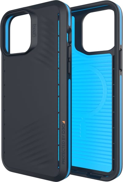 Gear4 Vancouver Snap D3O hoesje voor iPhone 13 Pro Max - zwart en blauw