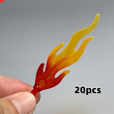 20 stuks MOC Bakstenen Vlam Vuur Fakkel met Veerstaart passend bij 85959 6126 64647 Bouwstenen Speelgoed Kinderen Cadeau