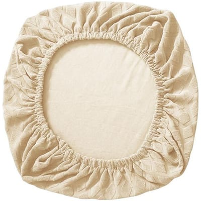 1 stks Elastische Bureaustoel Covers Jacquard Stoelhoezen Ananas Rooster Fleece Hoes Spandex Stoel Cover Computer Protector 1-PCS beige
