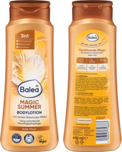Balea Body Lotion Magic Summer | 1x 400 ml - Frisse Zomerse Geur - Met een Bruinend Effect | Limited Edition 2025