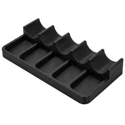 Zwart penseelhouder met tray en meerdere vakken voor penselen en schilder accessoires ruimtebesparend ontwerp voor kunstenaars en hobbyisten