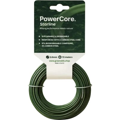 PowerCore Rond Trimmerdraad 2,0 Mm Met Carbonstalen Kern 15 Meter