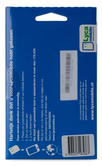Lycamobile Holland Bundel M