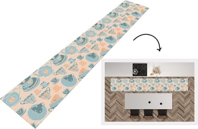 Keukenloper - Loper keuken - Patronen - Vintage - Kopje - Thee - 300x50 cm - Keukenloper vinyl