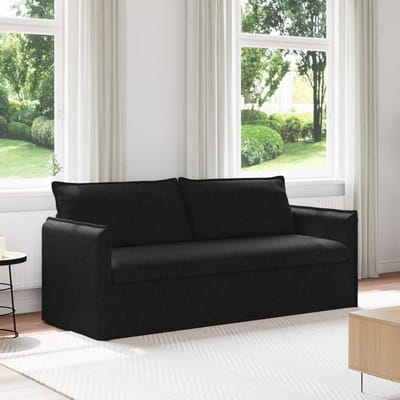 vidaXL - Bank - Zwart - 196 - x - 82 - x - 85 - cm - Stof