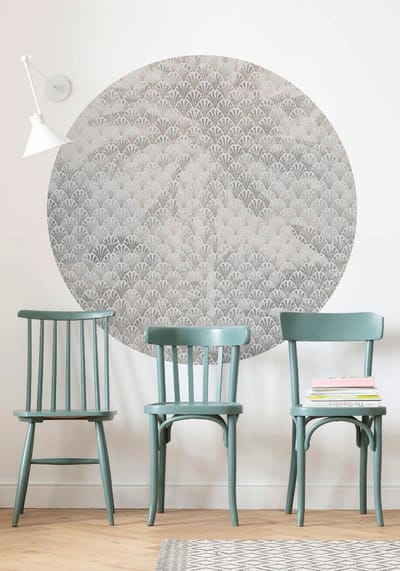 Fotobehang - Palma 125x125cm - Rond - Vliesbehang - Zelfklevend