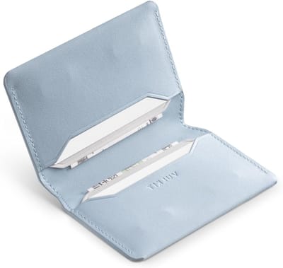 Slimme Minimalistische Kaarthouder met RFID-bescherming en Magnetische Sluiting, Sky Blue, Ideaal voor Creditcards en Identificatie, One Size