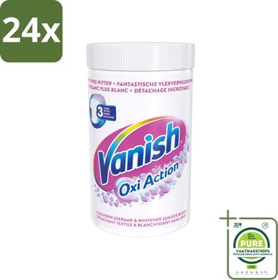 Vanish Oxi Action - Vlekkenverwijderaar Poeder - Zonder Bleek - Witte Was - 1.5 Kg - Voordeelverpakking - 24 stuks - Vlekkenverwijderaar - Waspoeder