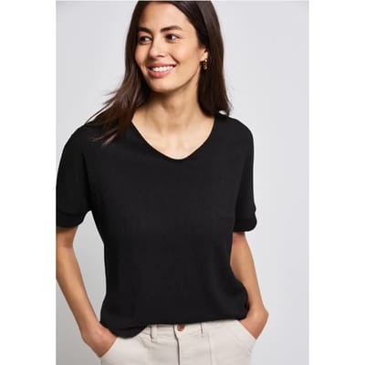 Gestructureerd gemengd shirt