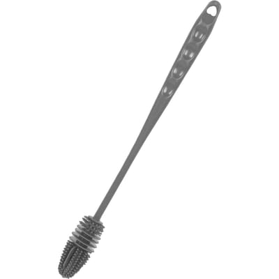 Brosse à Biberon en Silicone Durable Manche Long Brosse de Nettoyage pour Biberons pour Maison Cuisine Bureau Long Gris Long Grey gray