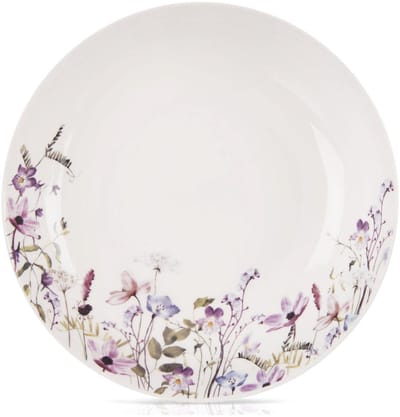 Diep Bord Porselein Bloemen LOUKA 20,5 cm - Soepbord - Diepe Borden - Pastabord