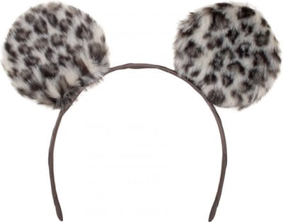 Diadeem grote pluche oren panter- carnaval thema feest party dieren