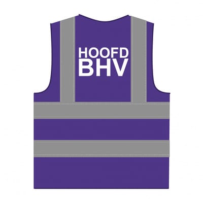 Hoofd BHV hesje RWS paars