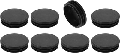 Ronde Afdekdoppen - Kunststof Pluggen Buisdop - Meubels Beschermen Vloer - Slijtvast Polyethyleen Materiaal - 60 mm Diameter - Zwart