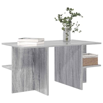vidaXL - Salontafel - Grijs - sonoma - 87 - x - 50 - x - 45 - cm - Geconstrueerd - hout