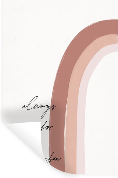Muurstickers - Sticker Folie - Regenboog - Always go for the rainbow - Quotes - Tekst - 20x30 cm - Plakfolie - Muurstickers Kinderkamer - Zelfklevend Behang - Zelfklevend behangpapier - Stickerfolie