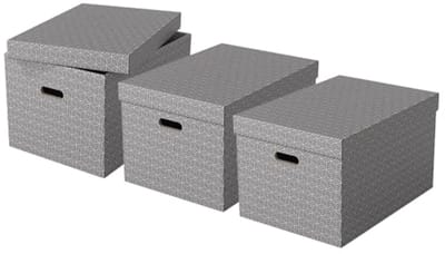 Set van 3 Grote Kartonnen Opbergdozen met Deksel - Milieuvriendelijk en Stijlvol