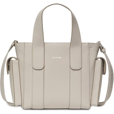 Calvin Klein Webbing Strap Small Tote Chateau/old Silver Taglia: OS | Borse a mano Outlet | Donna | Grigio