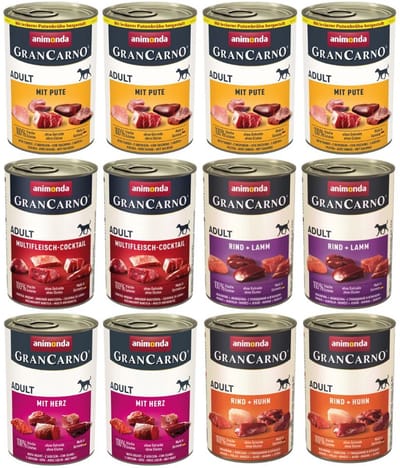 Animonda Grancarno - Honden Natvoer - Mix Smaken - 12x400g