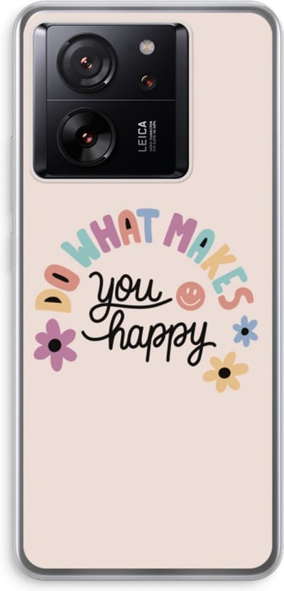 Case Company® - Hoesje geschikt voor Xiaomi 13T Pro hoesje - Happy days - Soft Cover Telefoonhoesje - Bescherming aan alle Kanten en Schermrand