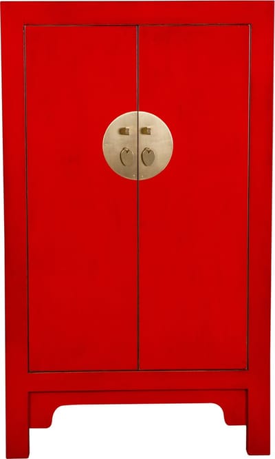 Fine Asianliving Chinese Kast Lucky Rood - Orientique Collection B70xD40xH120cm Chinese Meubels Oosterse Kast