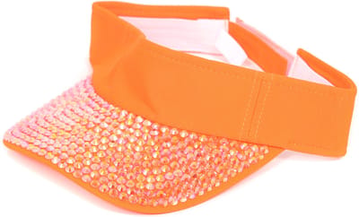 Zonneklep Festival - Strass Steentjes - Oranje - Verstelbaar