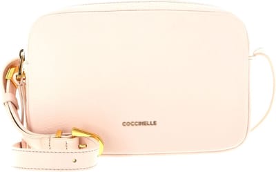 COCCINELLE Leren Schoudertas Coccinelle Gleen Handbag Grained Leather Creamy Pink Roze