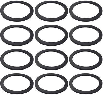 12 Stuks 56x45x2 mm Vlakke Afdichtringen voor Afvoerbuizen, Siliconen Ringen voor Sanitair, Pakking voor Sifon, Afdichting voor Wastafelafvoer, voor Afvoerbuis, Stankafsluiter Sifon