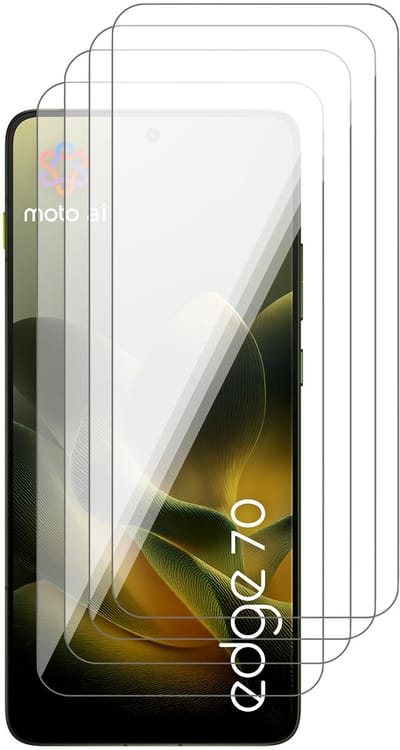 Screenprotector geschikt voor Motorola Moto Edge 70 – 4 Stuks – UltraClear Gehard Glas – Case Friendly – 9H Krasbestendig