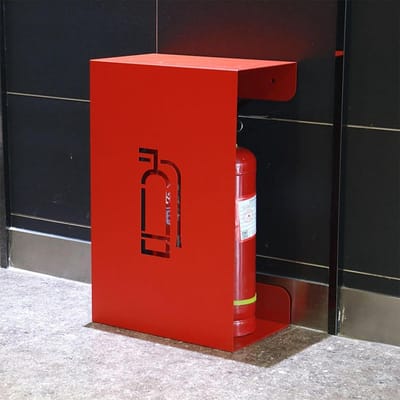 Brandblusserkast - Veiligheidskast - Veiligheid Opslag - Transparant Voorpaneel - 56 cm - Rood