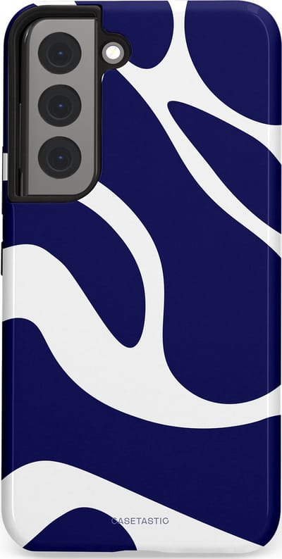 Casetastic Hoesje Geschikt voor Samsung S22 - Stijlvolle Beschermende Duo-layer Case - Zeebries Golven