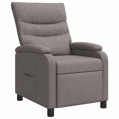 vidaXL - Recliner - Taupe - Stof