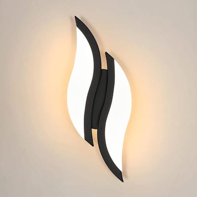 Haobosic LED Acryl - Wandlamp - Zwart - 30x11.5x4.5 cm - 12W 3000K