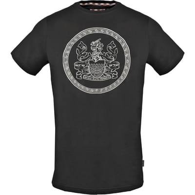 Aquascutum Circle Aldis-logo zwart T-shirt