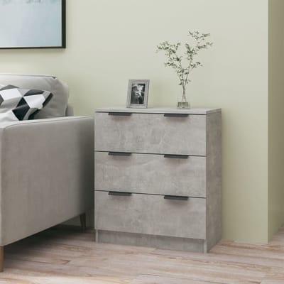 vidaXL - Dressoir - 60x30x70 - cm - bewerkt - hout - betongrijs