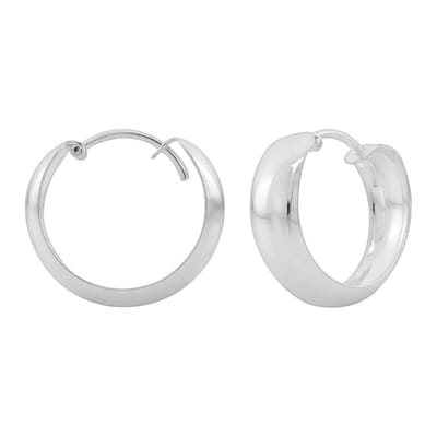 WeLoveSilver - zilveren oorringen - 925 zilver - brede band