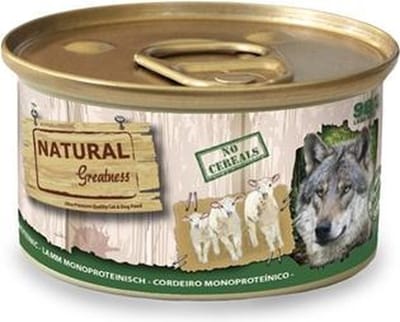 Monoprotein Hondenvoer Lam Natural Greatness - Graanvrij, Hypoallergeen - 170gr
