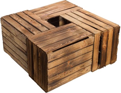 Dailygoods- Fruitkisten Set van 4 - Massief Hout - Unieke Appelkisten/Wijnkisten - Afmetingen 50 x 40 x 30 cm - Handgemaakt - Geüpcyceld - Opbergkisten