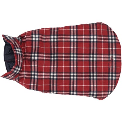 Veste d'hiver pour chien Protection du pelage Mignonne Élégante Carreaux Rouges Gilet Chaud pour Chiens Moyens Grands Chiens 5XL 5XL brown