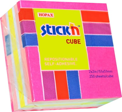 Stick'n Kleine Kubus - 50x50mm - Mix - Roze - 250 sticky notes