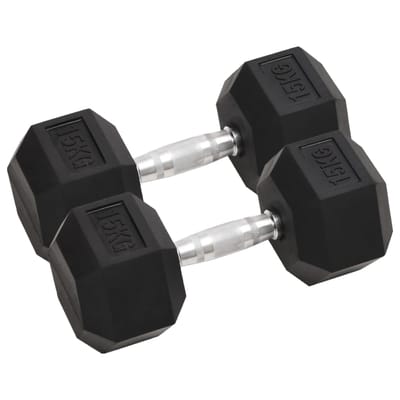 vidaXL - Halters - 2 - st - 15 - kg - totaal - gietijzer