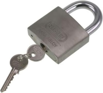 Nemef RVS Hangslot Heavy Duty 63 mm – Roestvrij Staal – 2 Sleutels – Beschermingsniveau 8