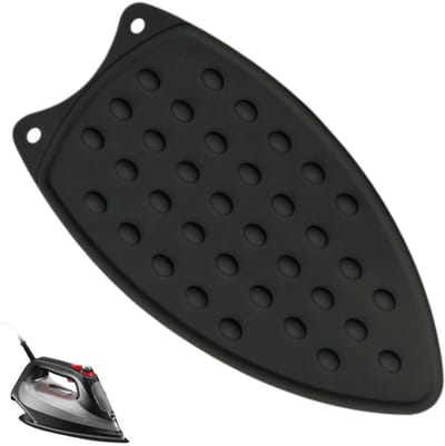 Strijkmat - strijkonderlegger - strijkplankbeschermer - hittebestendig - siliconen - strijkplank - strijkaccessoire - beschermer - geschikt voor strijkijzers - stijltangen - krultangen - zwart - 26,5*14 cm