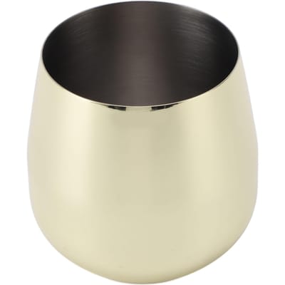 RVS Wijnglas Zonder Steel Eivorm 550ml Onbreekbaar Draagbaar voor Bar Buitenevenementen Vergulding L beige