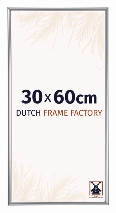 Fotolijst 30x60 cm - Kunststof - Zilver Hoogglans - Angers